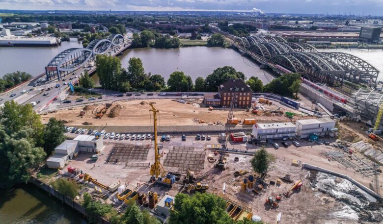 Gründungspfähle für Elbtower erreichen Rekordtiefe