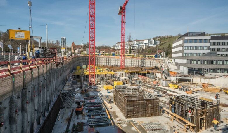 Noe-Top-Schalung bewährt sich bei Stuttgarter Bürobau