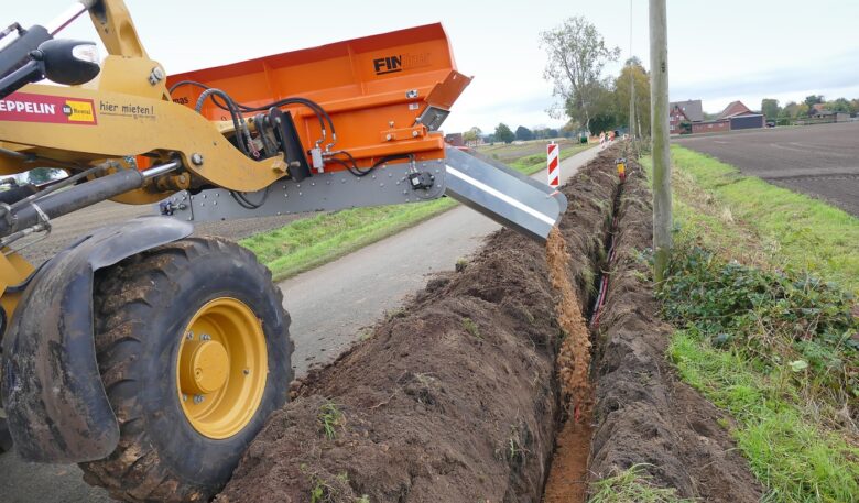 Material-Verteilschaufel vereinfacht Einsanden