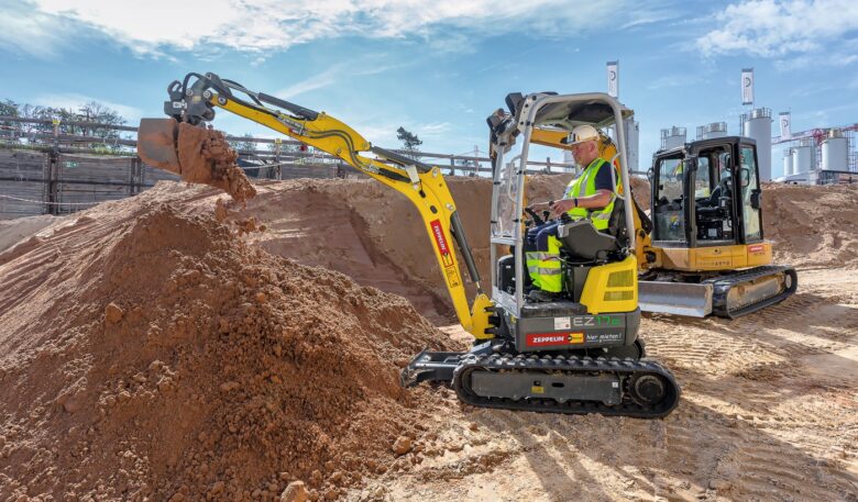 Porr-Team testet Elektro-Baumaschinen von Zeppelin Rental