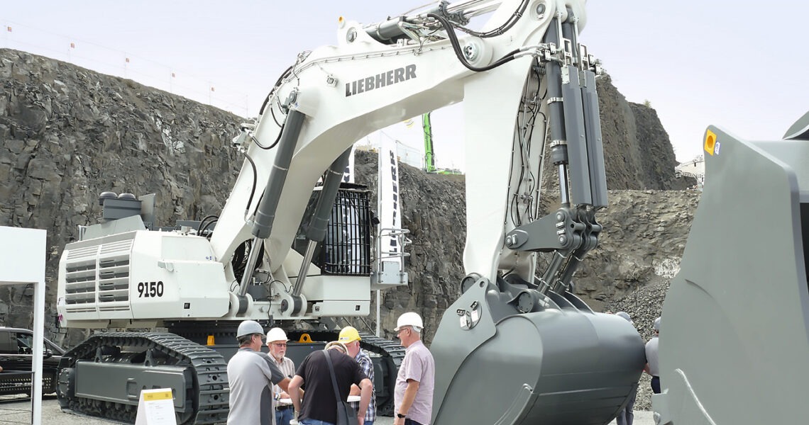 Liebherr 9150 auf der Steinexpo 2023